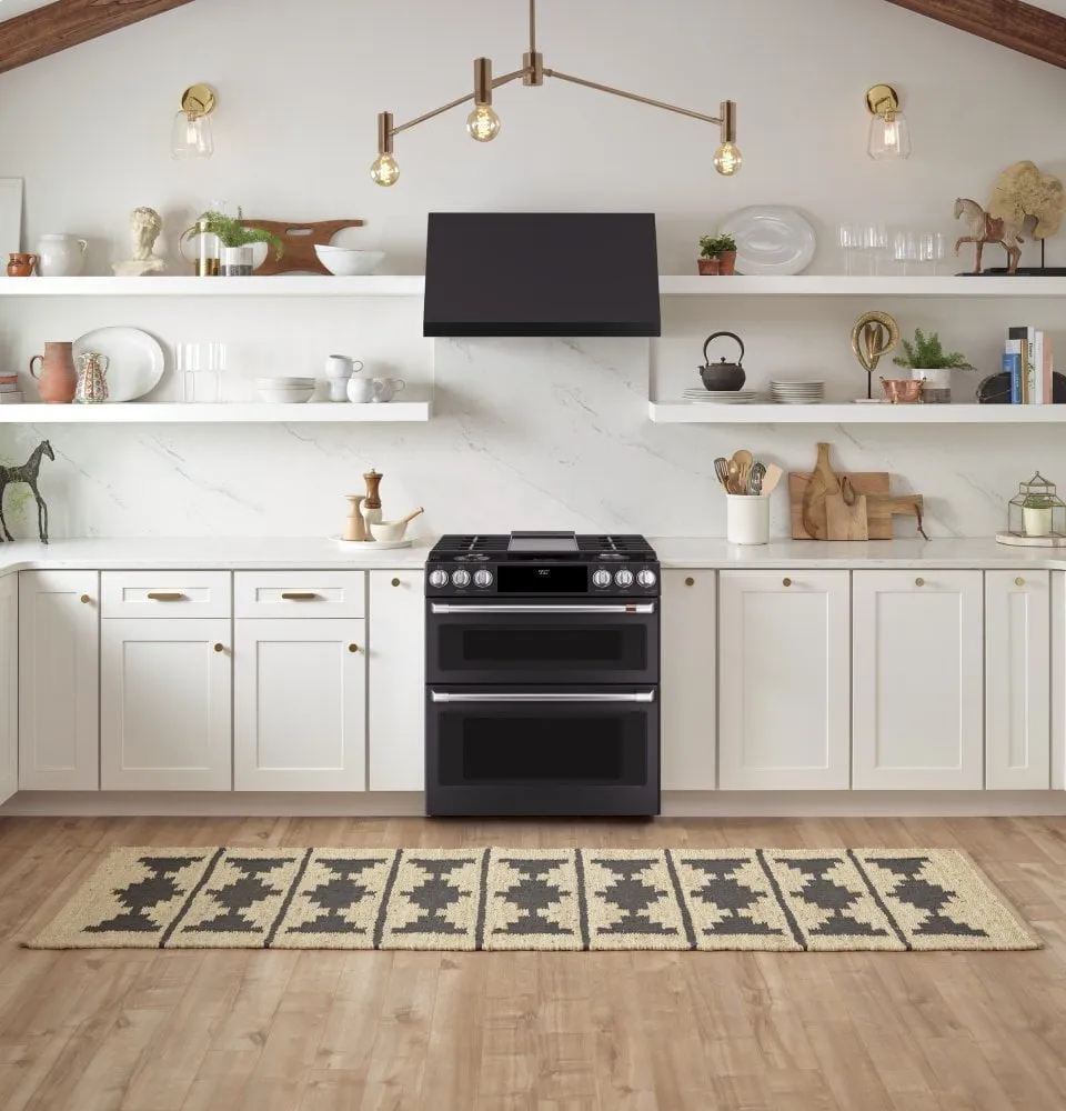 Cafe C2S950P3MD1 Caf 30" Smart Slide-In, Front-Control, Dual-Fuel, Double-Oven Range With Convection