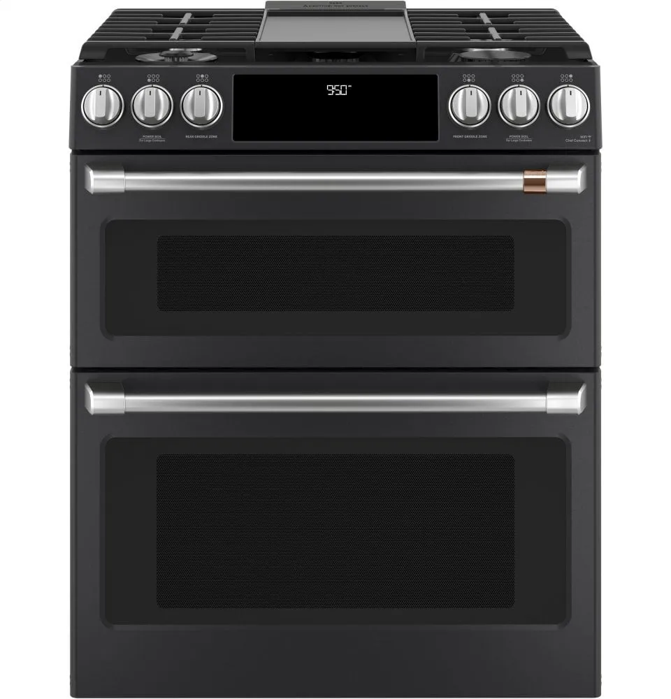 Cafe C2S950P3MD1 Caf 30" Smart Slide-In, Front-Control, Dual-Fuel, Double-Oven Range With Convection
