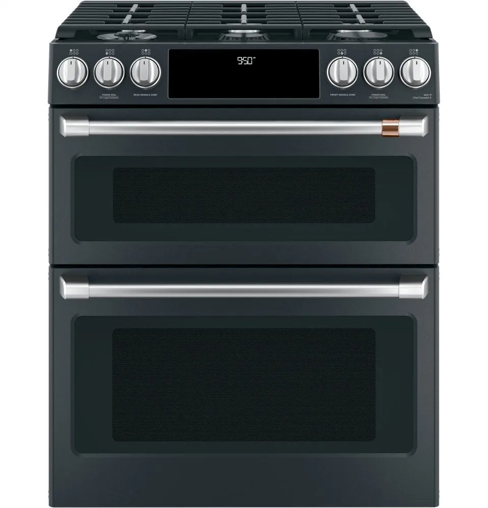 Cafe C2S950P3MD1 Caf 30" Smart Slide-In, Front-Control, Dual-Fuel, Double-Oven Range With Convection Slide In Ranges front control slide-in stove