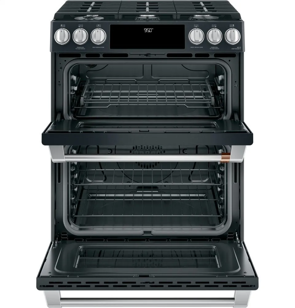 Cafe C2S950P3MD1 Caf 30" Smart Slide-In, Front-Control, Dual-Fuel, Double-Oven Range With Convection