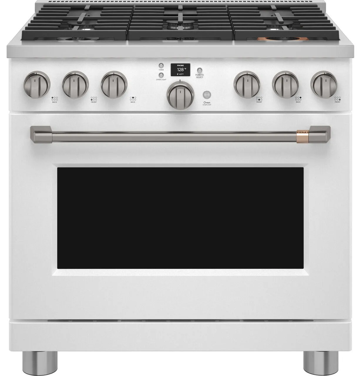 Cafe C2Y366P4TW2 Caf&#8482; 36" Smart Dual-Fuel Commercial-Style Range With 6 Burners (Natural Gas)