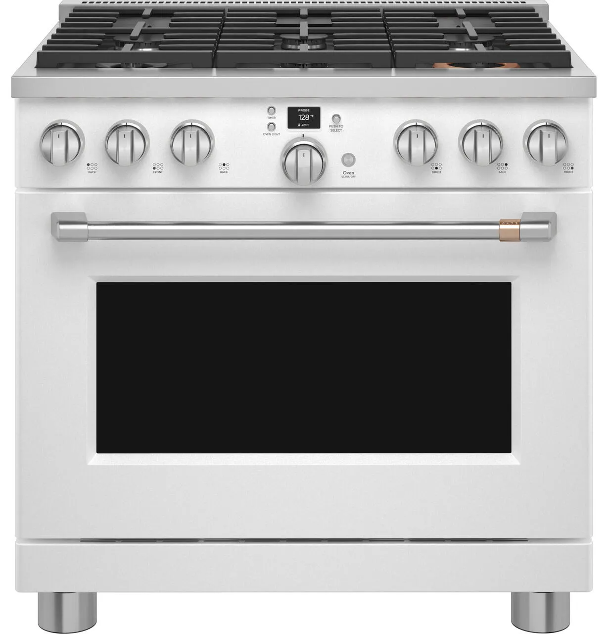 Cafe C2Y366P4TW2 Caf&#8482; 36" Smart Dual-Fuel Commercial-Style Range With 6 Burners (Natural Gas)