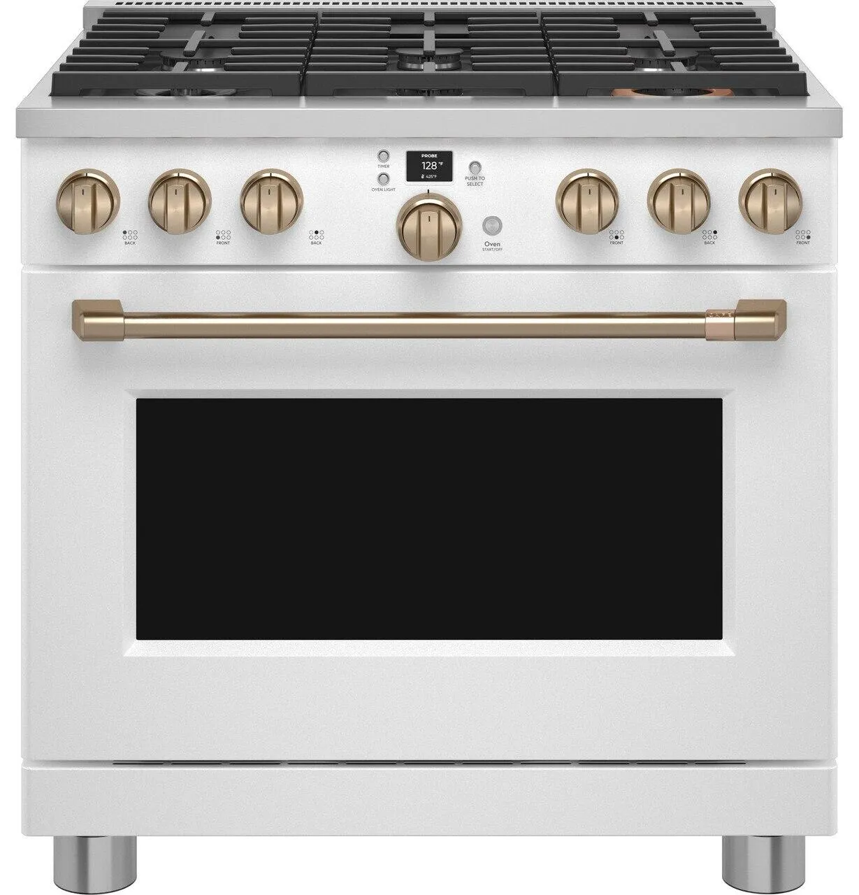 Cafe C2Y366P4TW2 Caf&#8482; 36" Smart Dual-Fuel Commercial-Style Range With 6 Burners (Natural Gas)