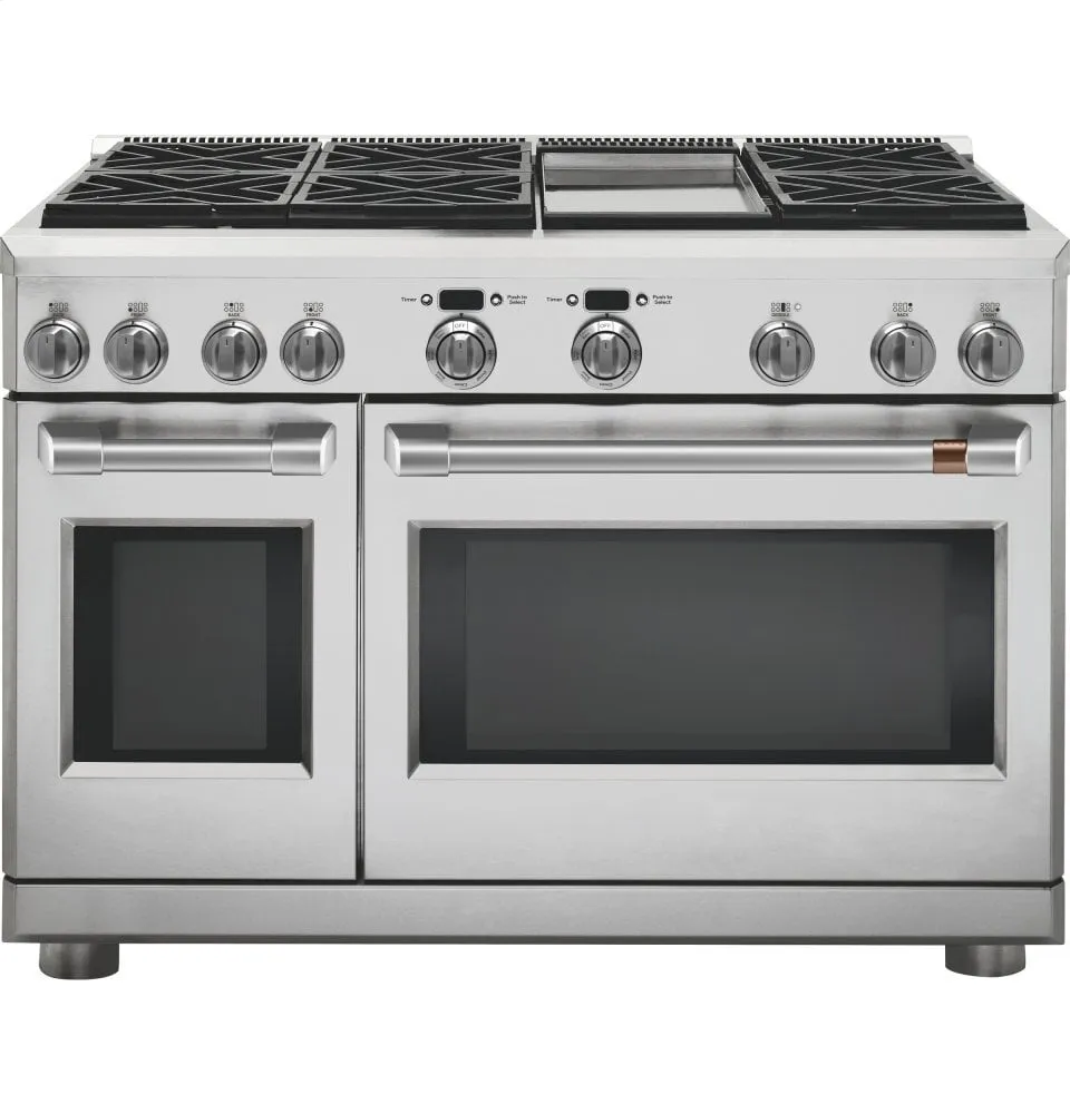 Cafe C2Y486P2MS1 Caf 48" Dual-Fuel Professional Range With 6 Burners And Griddle (Natural Gas) Professional Ranges commercial oven for home kitchen