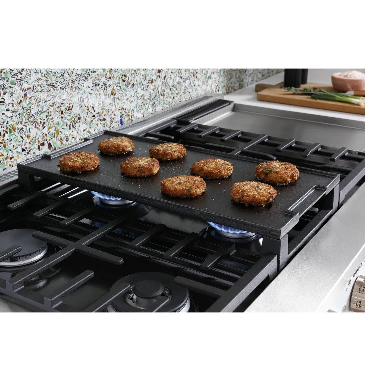 Cafe C2Y486P2TS1 Caf&#8482; 48" Smart Dual-Fuel Commercial-Style Range With 6 Burners And Griddle (Natural Gas)