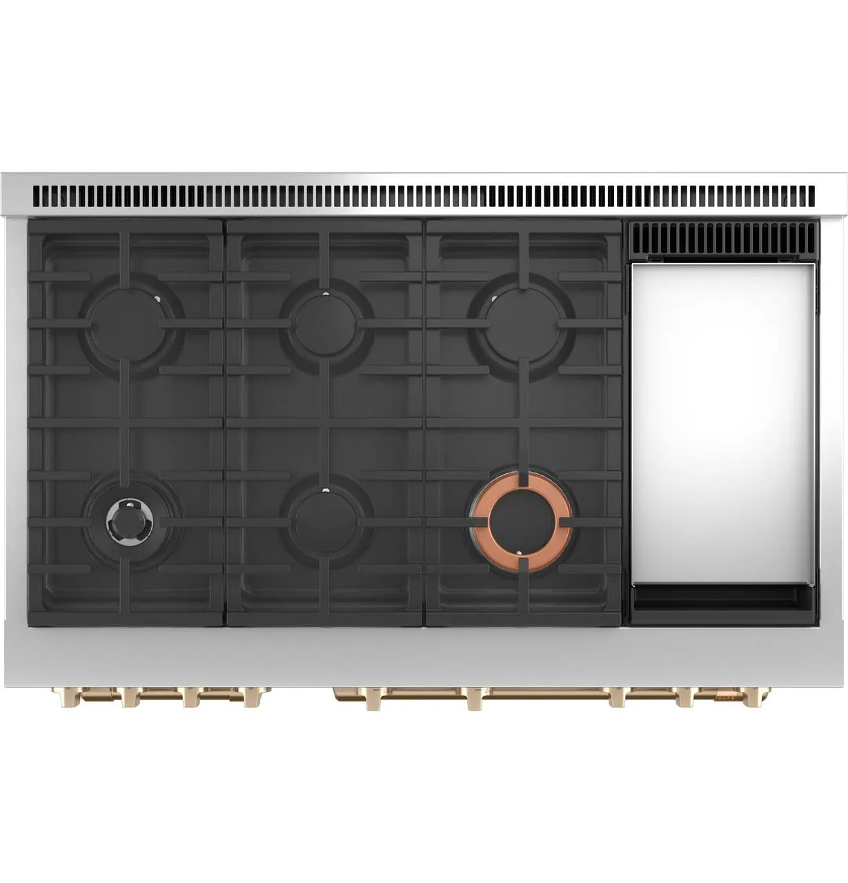 Cafe C2Y486P4TW2 Caf&#8482; 48" Smart Dual-Fuel Commercial-Style Range With 6 Burners And Griddle (Natural Gas)