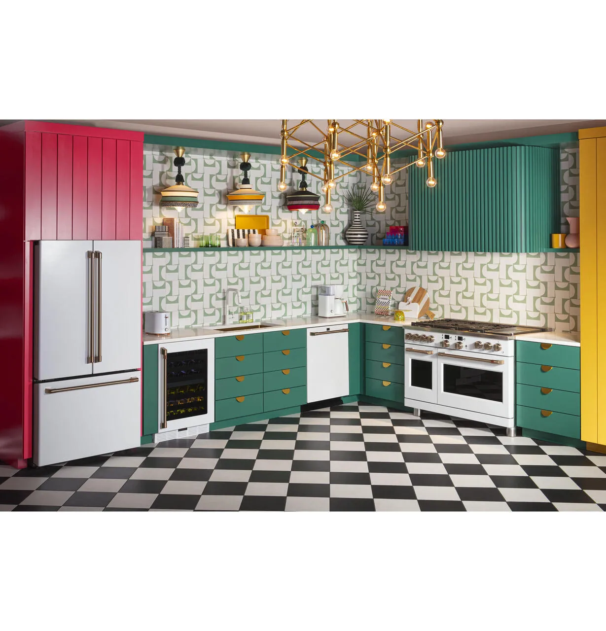 Cafe C2Y486P4TW2 Caf&#8482; 48" Smart Dual-Fuel Commercial-Style Range With 6 Burners And Griddle (Natural Gas)