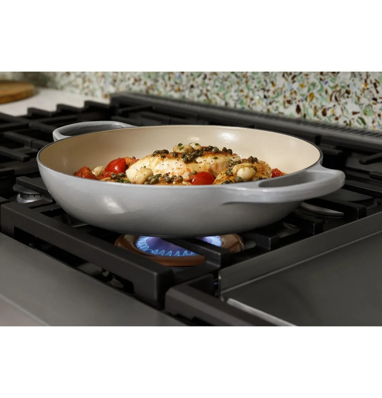 Cafe C2Y486P4TW2 Caf&#8482; 48" Smart Dual-Fuel Commercial-Style Range With 6 Burners And Griddle (Natural Gas)