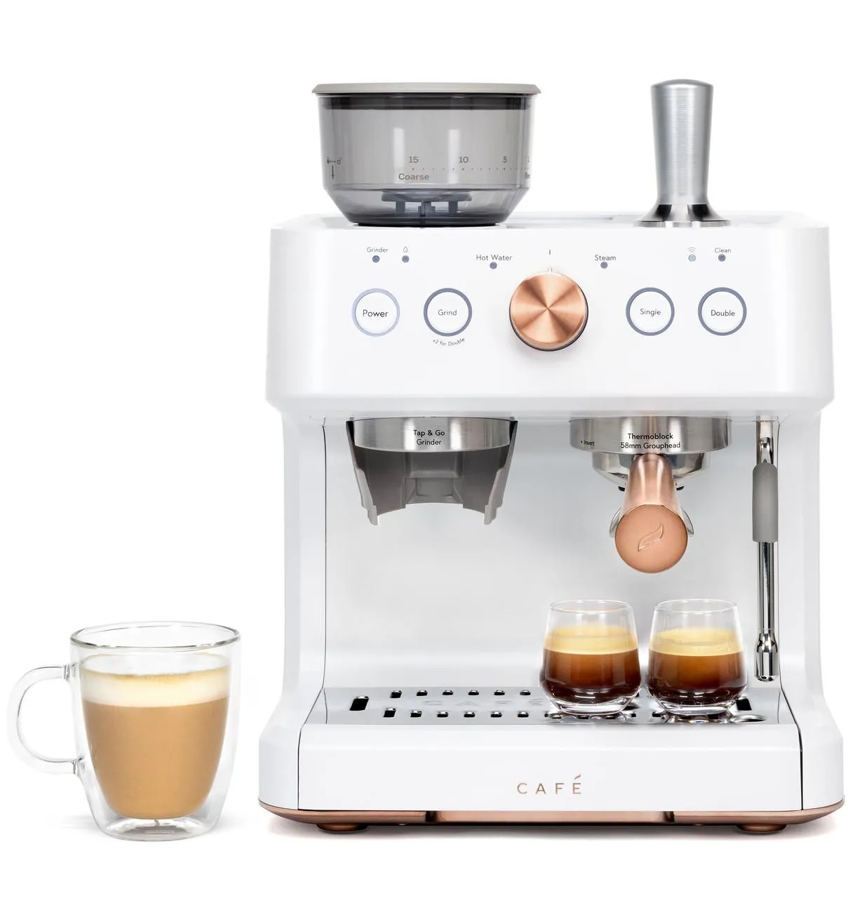 Cafe C7CESAS4RW3 Caf&#8482; Bellissimo Semi Automatic Espresso Machine   Frother Coffee Systems espresso machines for home use