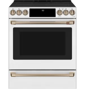 Cafe CES700P4MW2 Caf 30" Smart Slide-In, Front-Control, Radiant And Convection Range Slide In Ranges front control slide-in stove
