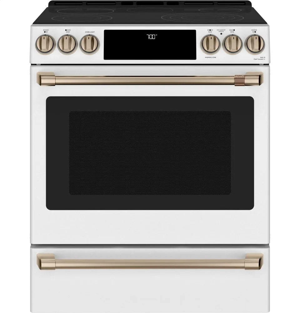 Cafe CES700P4MW2 Caf 30" Smart Slide-In, Front-Control, Radiant And Convection Range Slide In Ranges front control slide-in stove