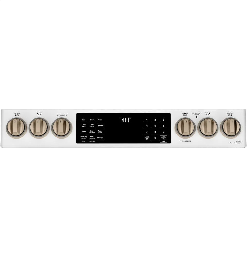 Cafe CES700P4MW2 Caf 30" Smart Slide-In, Front-Control, Radiant And Convection Range