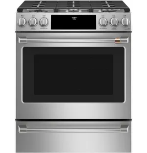 Cafe CGS700P2MS1 Caf 30" Smart Slide-In, Front-Control, Gas Range With Convection Oven Slide In Ranges front control slide-in stove