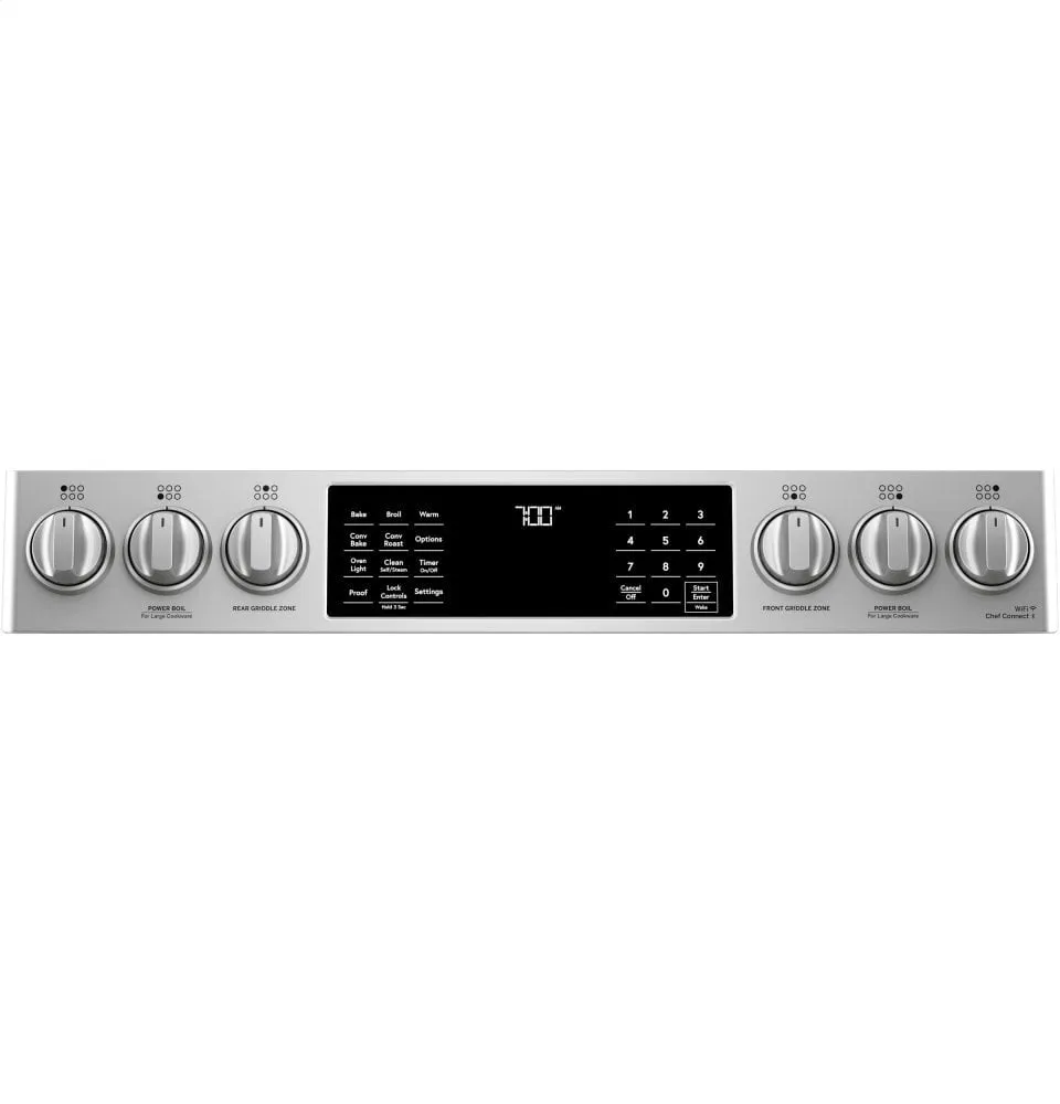 Cafe CGS700P2MS1 Caf 30" Smart Slide-In, Front-Control, Gas Range With Convection Oven
