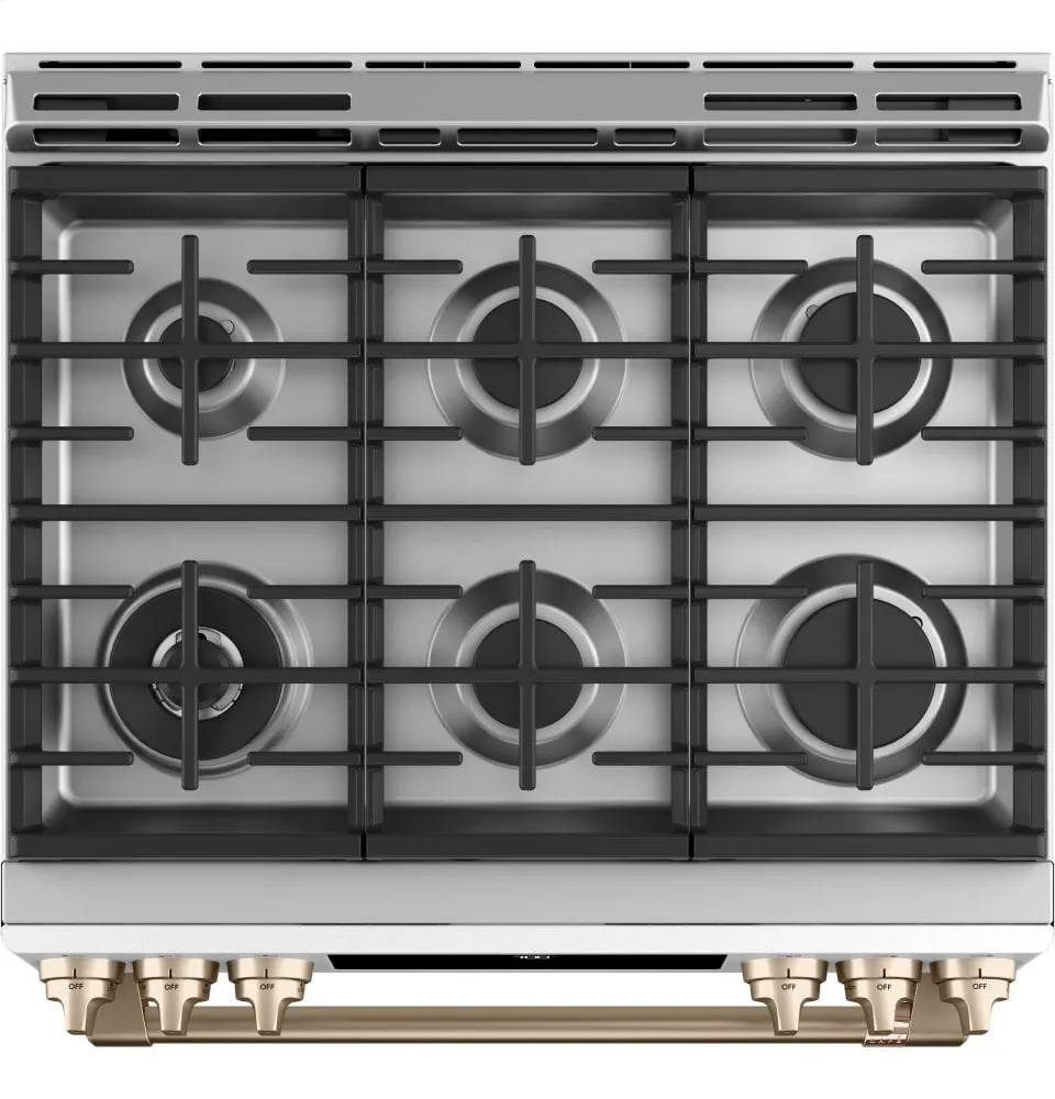 Cafe CGS700P4MW2 Caf 30" Smart Slide-In, Front-Control, Gas Range With Convection Oven