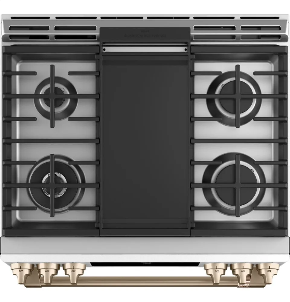 Cafe CGS700P4MW2 Caf 30" Smart Slide-In, Front-Control, Gas Range With Convection Oven