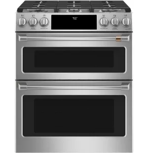 Cafe CGS750P2MS1 Caf 30" Smart Slide-In, Front-Control, Gas Double-Oven Range With Convection Slide In Ranges front control slide-in stove