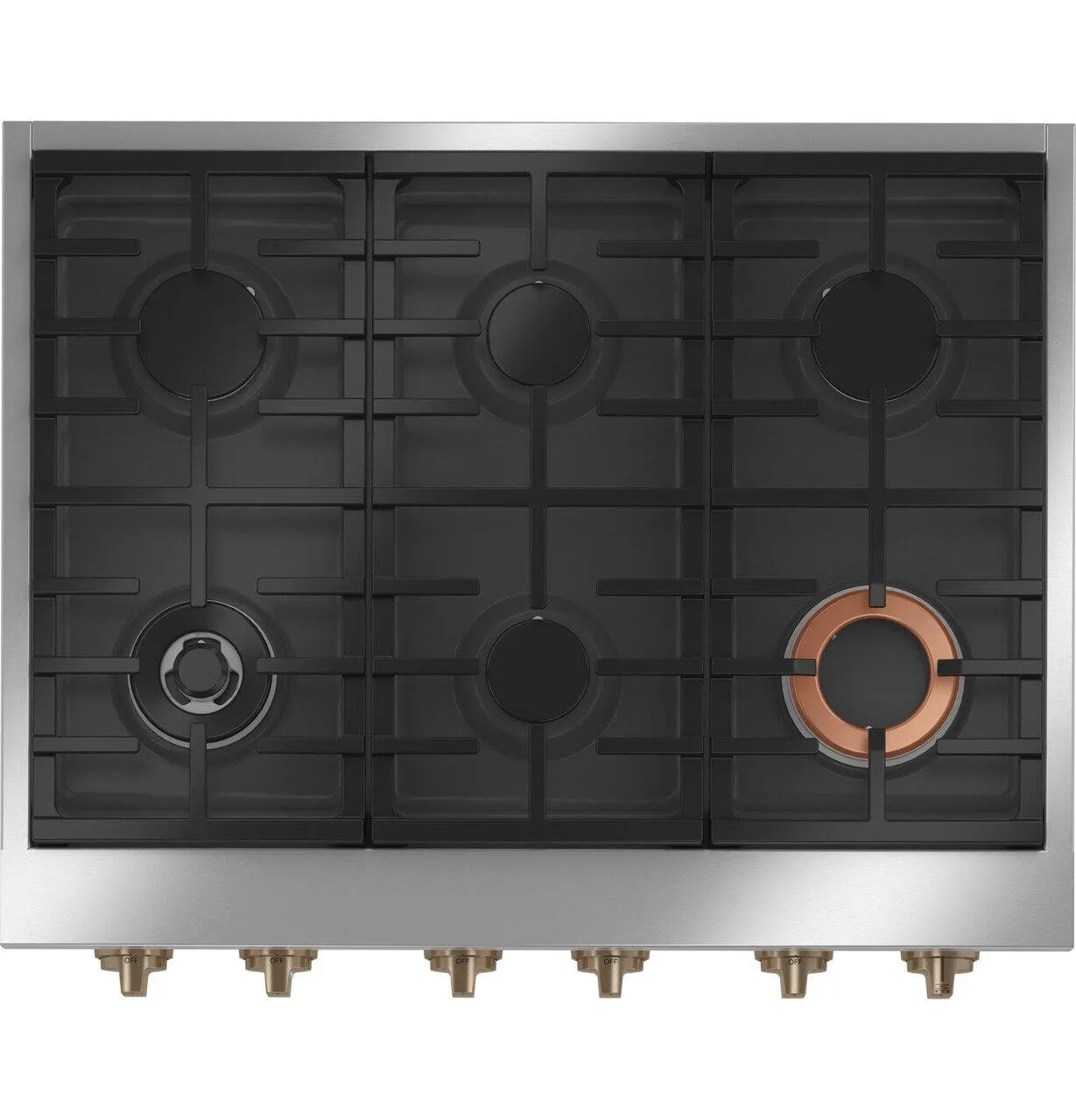Cafe CGU366P4TW2 Caf&#8482; 36" Commercial-Style Gas Rangetop With 6 Burners (Natural Gas)