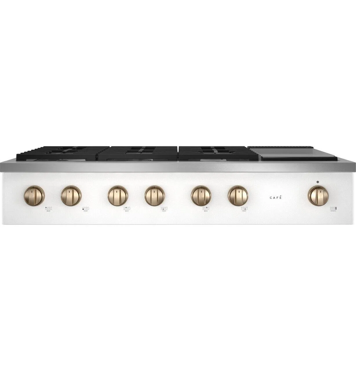 Cafe CGU486P4TW2 Caf&#8482; 48" Commercial-Style Gas Rangetop With 6 Burners And Integrated Griddle (Natural Gas) Gas 4 burner gas range for kitchen