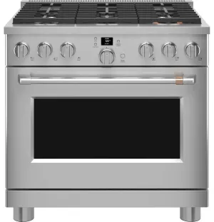 Cafe CGY366P2TS1 Caf&#8482; 36" Smart All-Gas Commercial-Style Range With 6 Burners (Natural Gas) Professional Ranges 6 burner professional gas range