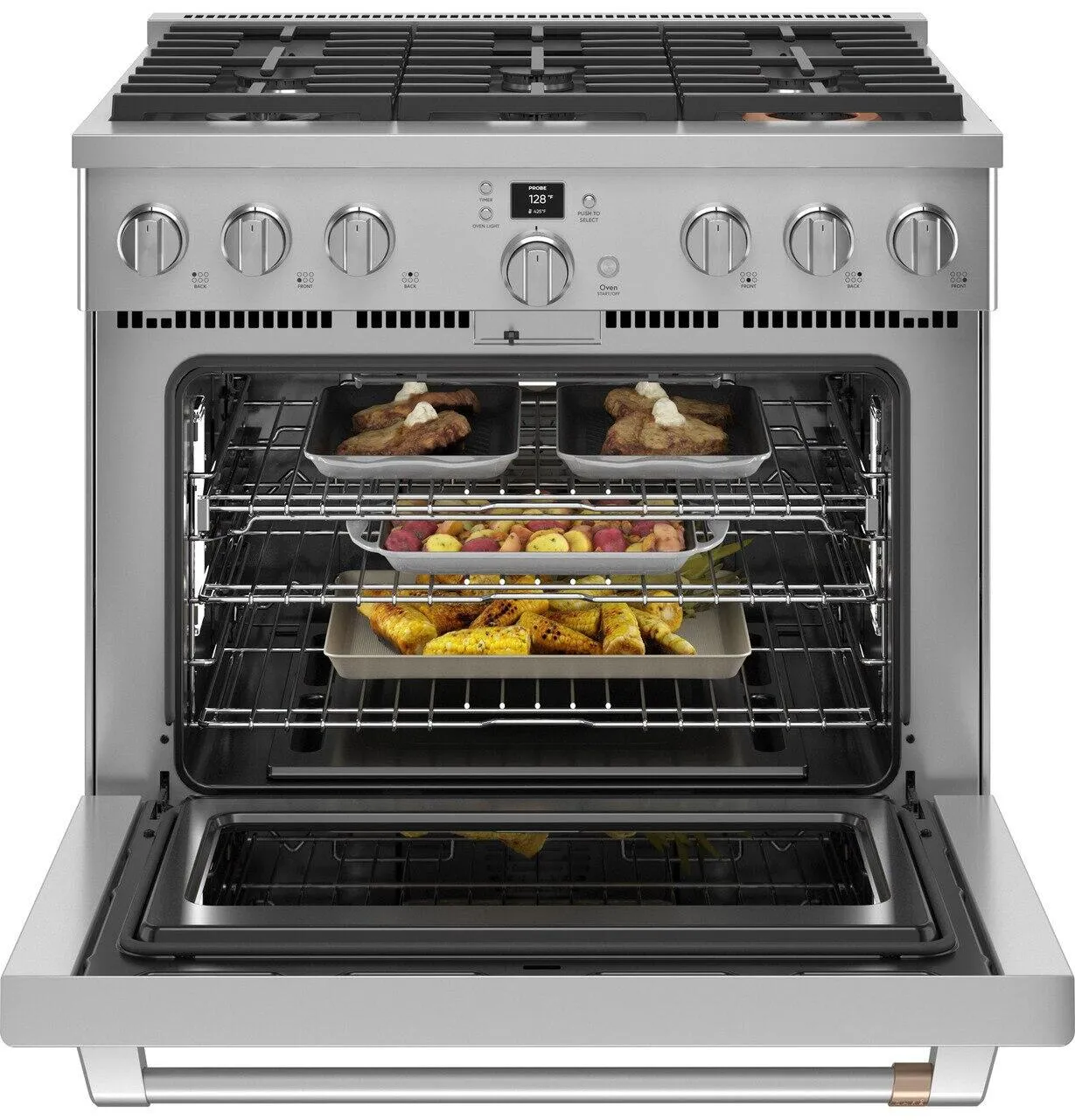 Cafe CGY366P2TS1 Caf&#8482; 36" Smart All-Gas Commercial-Style Range With 6 Burners (Natural Gas)