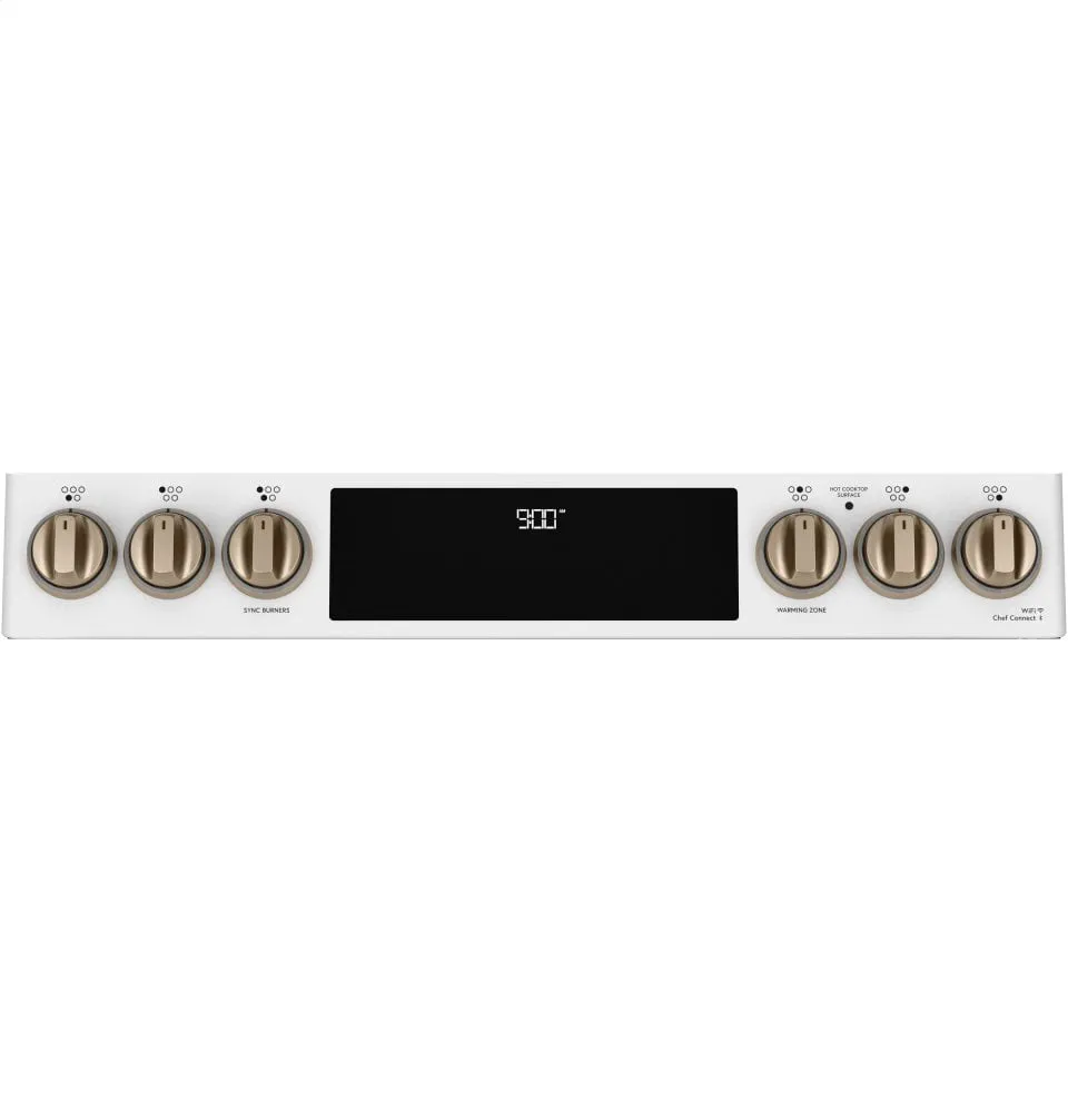 Cafe CHS900P4MW2 Caf 30" Smart Slide-In, Front-Control, Induction And Convection Range With Warming Drawer