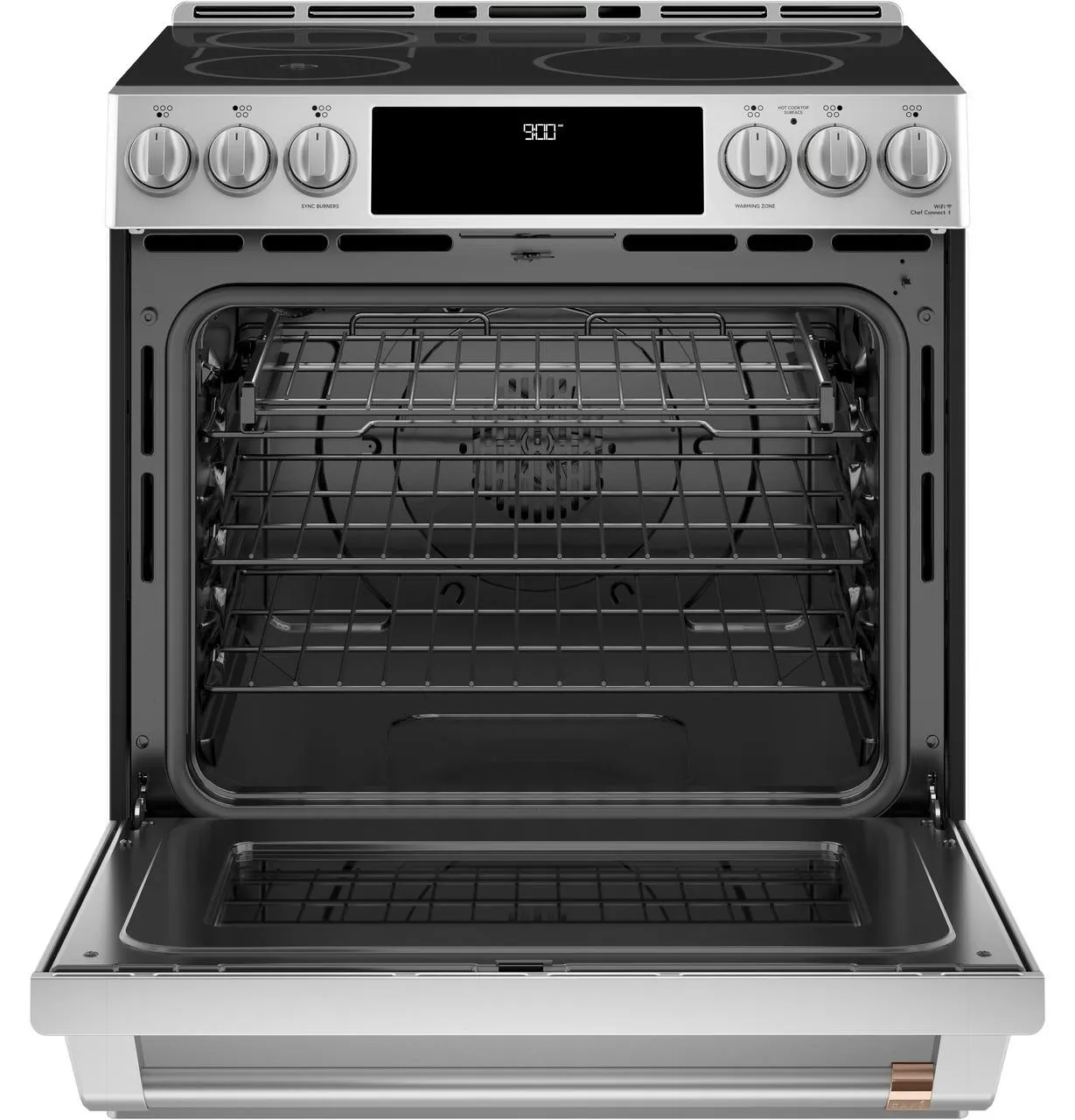 Cafe CHS90XP2MS1 Caf&#8482; 30" Smart Slide-In, Front-Control, Induction And Convection Range With In-Oven Camera