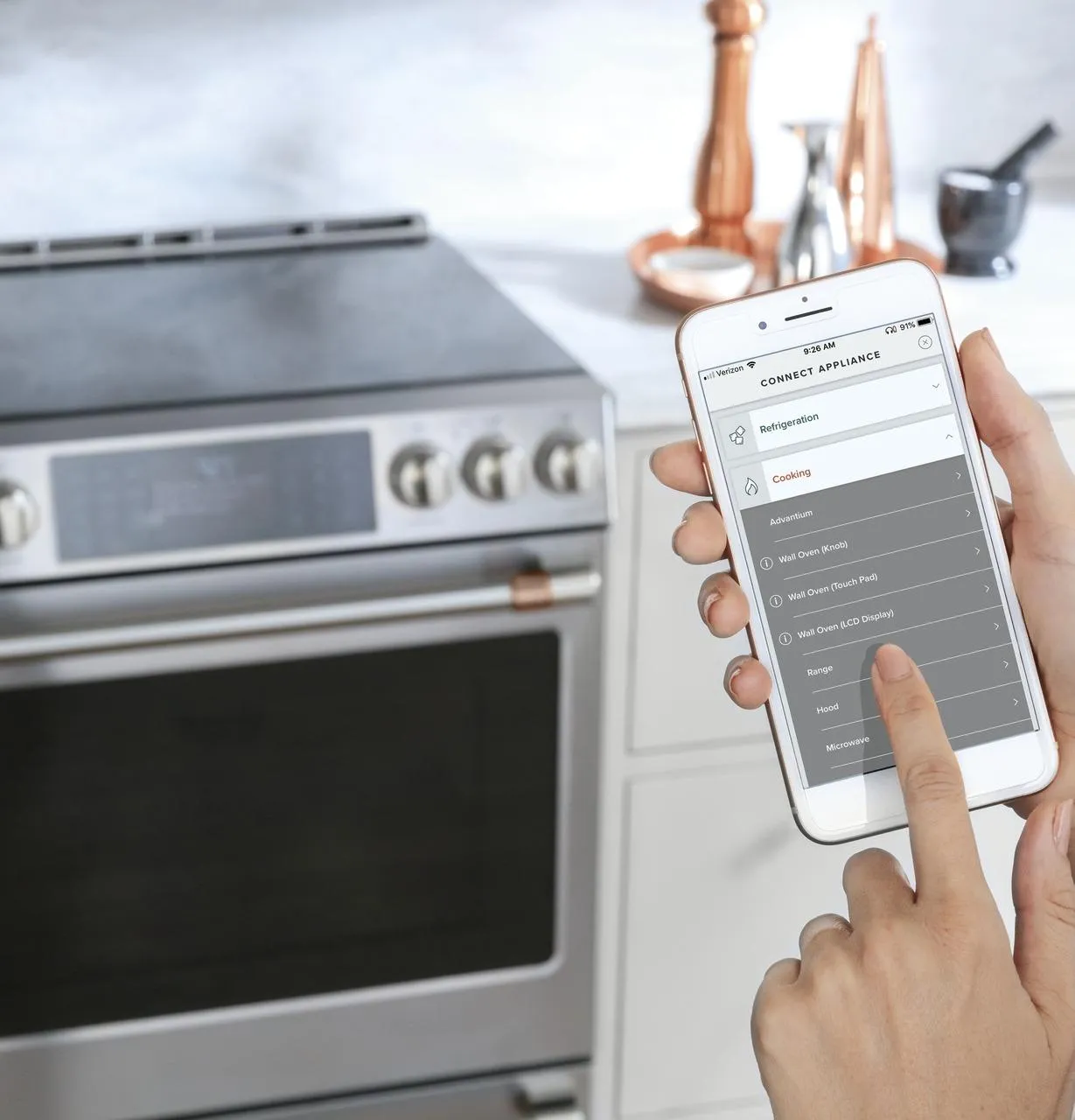 Cafe CHS90XP2MS1 Caf&#8482; 30" Smart Slide-In, Front-Control, Induction And Convection Range With In-Oven Camera