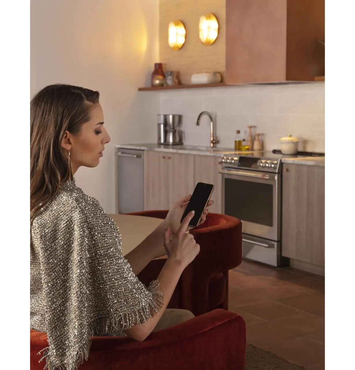 Cafe CHS90XP2MS1 Caf&#8482; 30" Smart Slide-In, Front-Control, Induction And Convection Range With In-Oven Camera