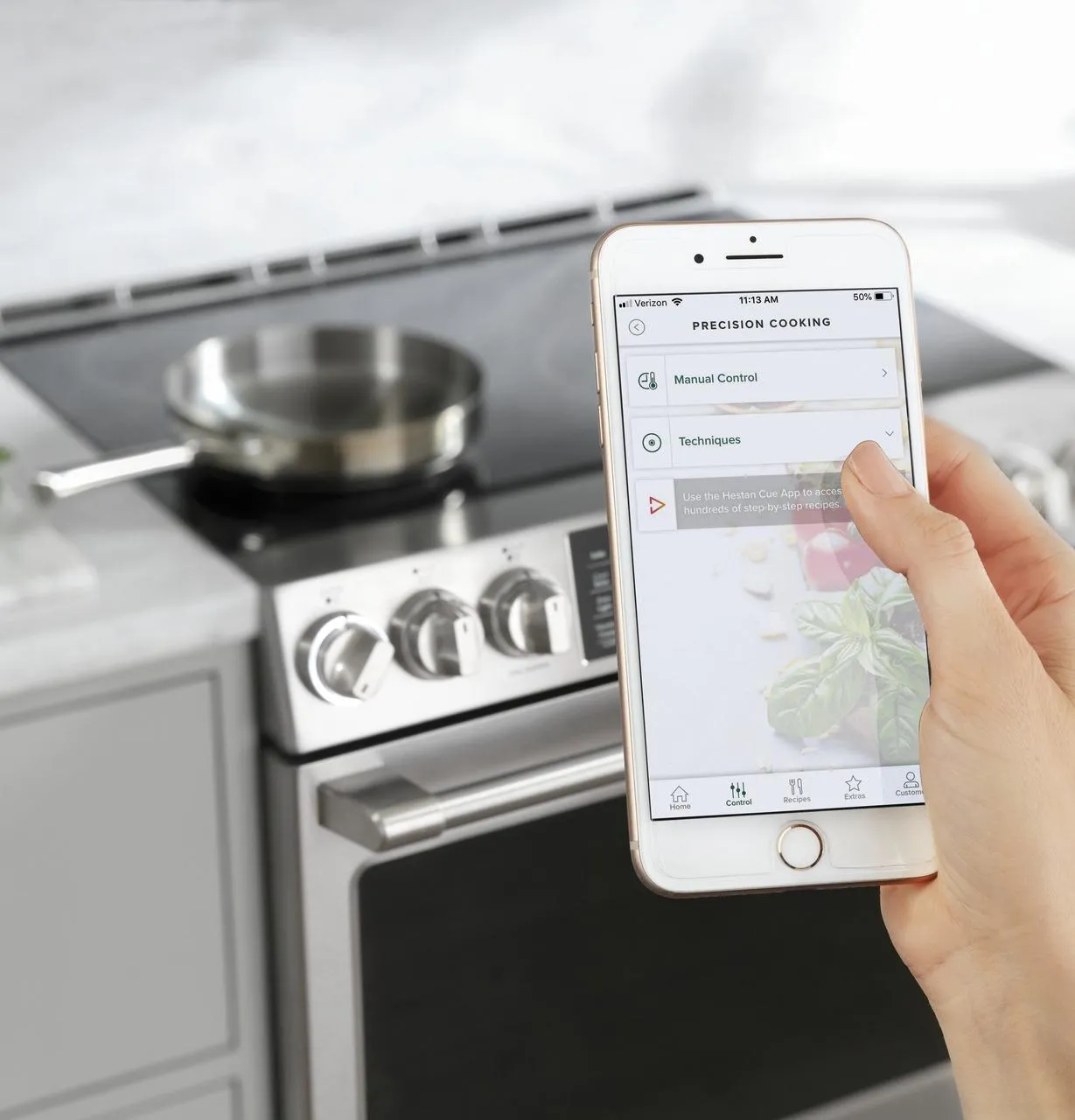 Cafe CHS90XP2MS1 Caf&#8482; 30" Smart Slide-In, Front-Control, Induction And Convection Range With In-Oven Camera