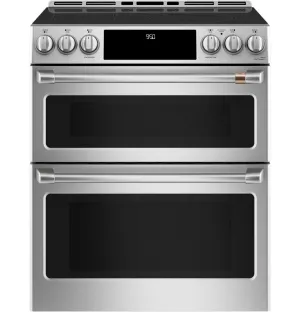 Cafe CHS950P2MS1 Caf 30" Smart Slide-In, Front-Control, Induction And Convection Double-Oven Range Slide In Ranges front control slide-in stove