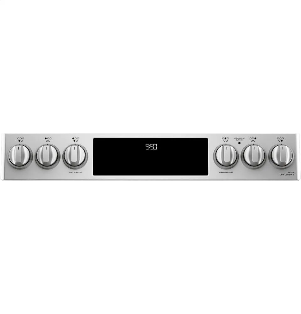 Cafe CHS950P2MS1 Caf 30" Smart Slide-In, Front-Control, Induction And Convection Double-Oven Range