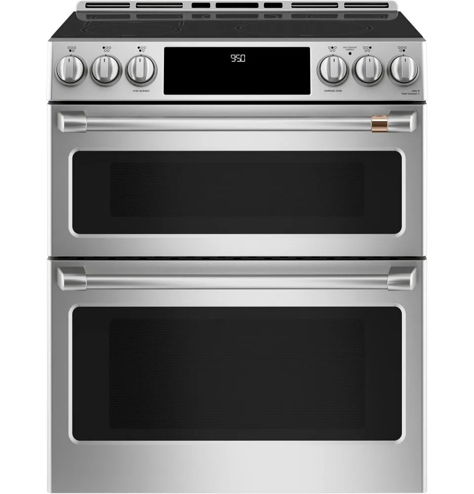 Cafe CHS950P2MS1 Caf 30" Smart Slide-In, Front-Control, Induction And Convection Double-Oven Range Slide In Ranges front control slide-in stove