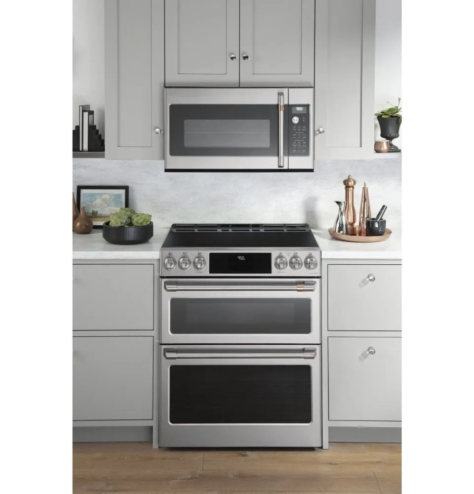 Cafe CHS950P2MS1 Caf 30" Smart Slide-In, Front-Control, Induction And Convection Double-Oven Range