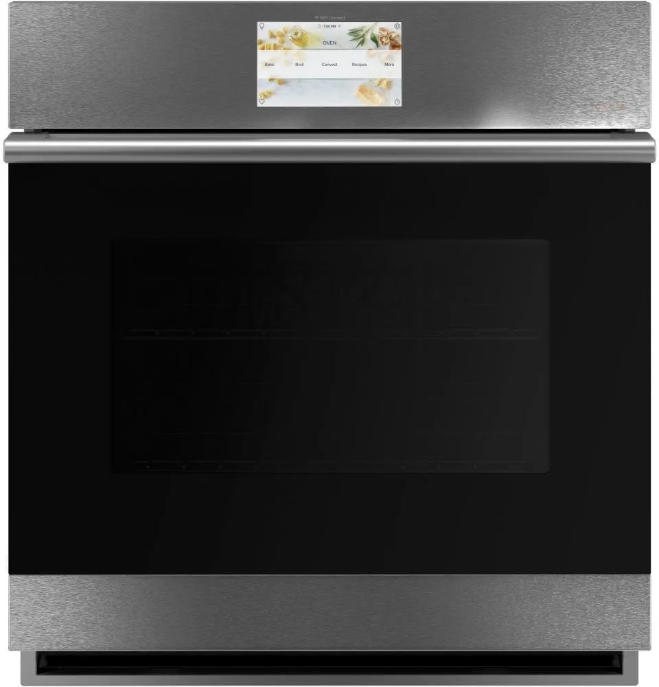 Cafe CKS70DM2NS5 Caf 27" Smart Single Wall Oven With Convection In Platinum Glass Single Wall Ovens single oven with self-cleaning feature