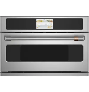 Cafe CSB913P2NS1 Caf 30" Smart Five In One Oven With 120V Advantium Technology Wall Ovens 27 inch wall oven built-in