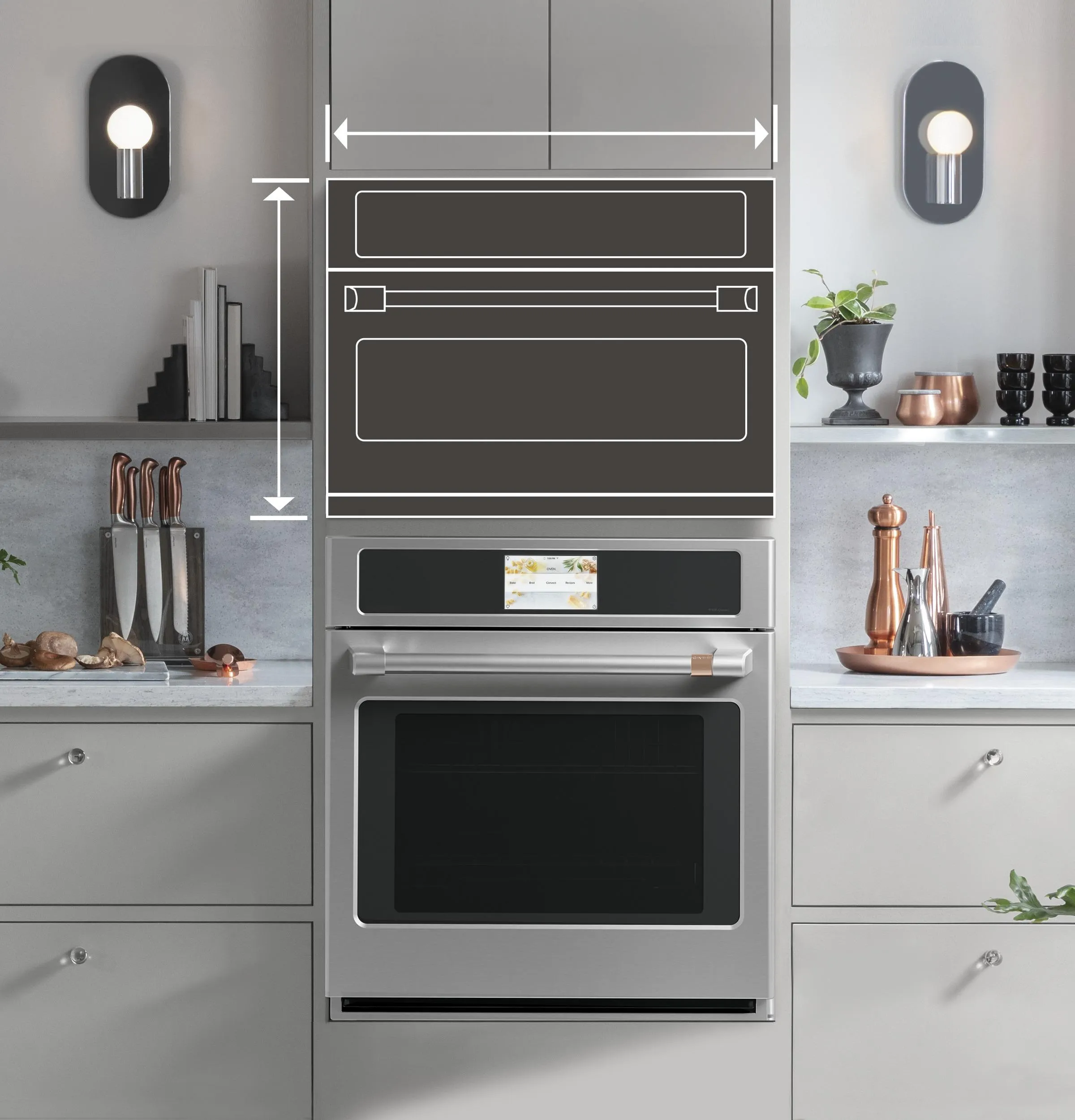 Cafe CSB913P4VW2 Caf&#8482; 30" Smart Five In One Oven With 120V Advantium Technology