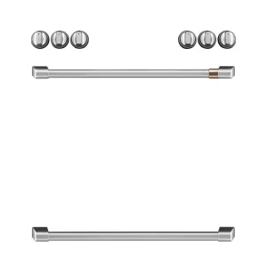 Cafe CXFCHHKPMSS Caf Front Control Induction Knobs And Handles - Brushed Stainless Range Accessories range burner grate replacements