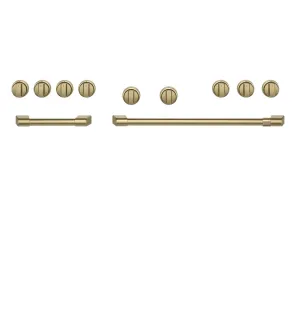Cafe CXPR8HKPTCG Caf&#8482; 48" Brushed Brass Handle & Knob Set For Pro Range And Rangetop Range Accessories oven racks and replacement trays