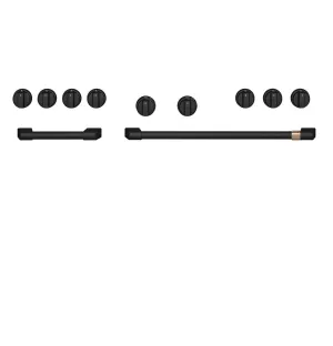 Cafe CXPR8HKPTFB Caf&#8482; 48" Flat Black Handle & Knob Set For Pro Range And Rangetop Range Accessories oven racks and replacement trays