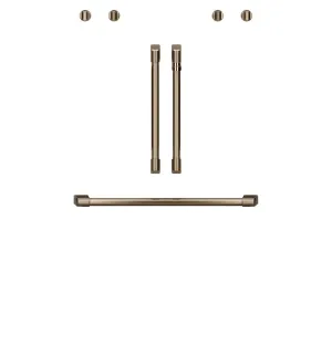 Cafe CXWDFHKPMBZ Caf 2 French-Door Handles; 1 - 30" Handle; 4 Knobs - Brushed Bronze Range Accessories drip pans for electric ranges