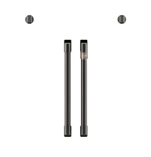Cafe CXWSFHKPMBT Caf 2 French-Door Handles; 2 Knobs - Brushed Black Range Accessories drip pans for electric ranges