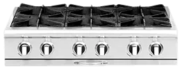 Capital CGRT366 Culinarian 36" Gas Range Top Gas natural gas range with griddle