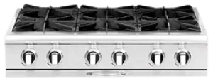 Capital CGRT366 Culinarian 36" Gas Range Top Gas natural gas range with griddle