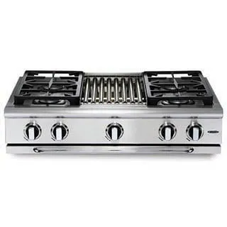 Capital GRT364B Precision 36" Gas Range Top Gas natural gas range with griddle