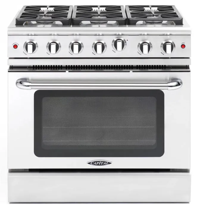 Capital MCR366 Precision 36" Gas Manual Clean Range Professional Ranges commercial oven for home kitchen