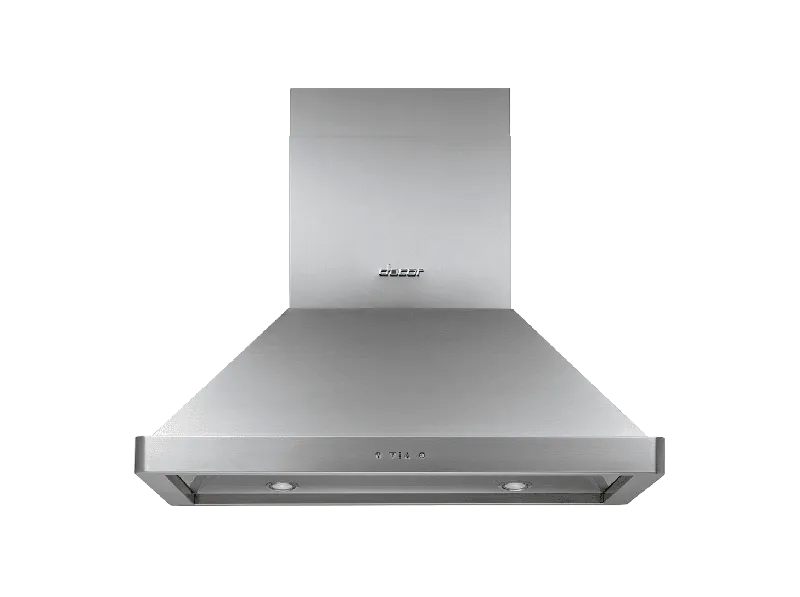 Dacor DHI361 36" Chimney Island Hood, Silver Stainless Steel Professional Hoods high-end range hoods for chefs