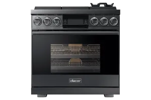 Dacor DOP36M96GPM 36" Pro Gas Range, Graphite Stainless Steel, Liquid Propane Professional Ranges commercial oven for home kitchen