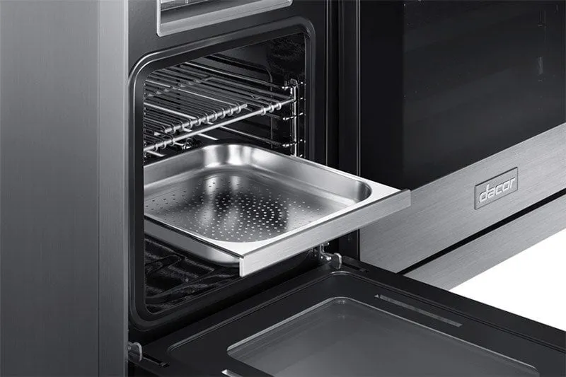 Dacor DOP48M96DLM 48" Pro Dual-Fuel Steam Range, Graphite Stainless Steel, Natural Gas