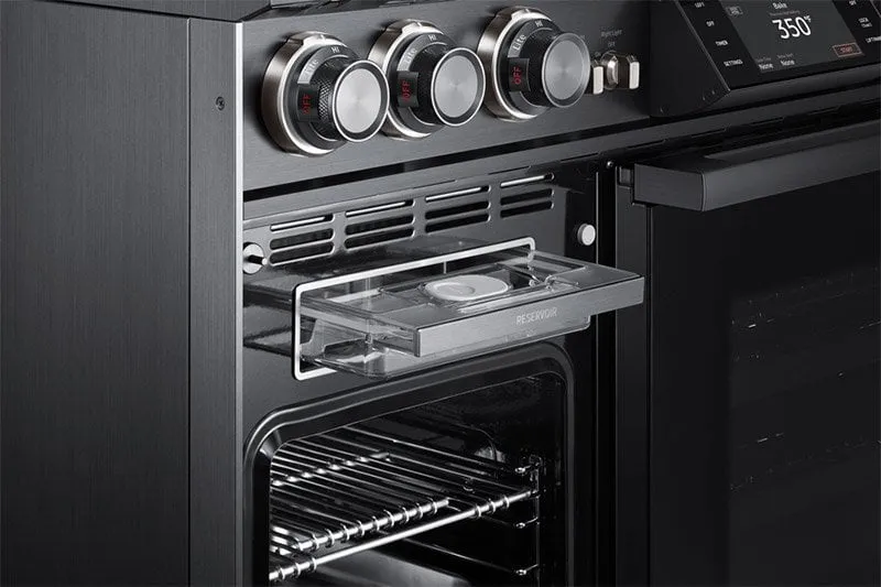 Dacor DOP48M96DLM 48" Pro Dual-Fuel Steam Range, Graphite Stainless Steel, Natural Gas